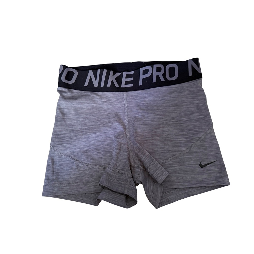 Nike pro heather grey athletic shorts